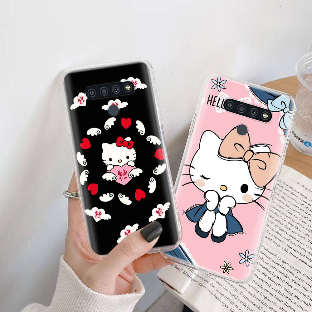 Transparent Case for Samsung A04 A14 A23 M33 M53 Realme 10 9 C35 C55 VIVO X80 Infinix Hot 30 Note 11 Tecno Spark 8P Pro L-19 Hello Kitty