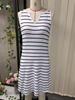 2026 Spring/Summer Women's Striped Sleeveless V-Neck Casual Dress, Europe & America.