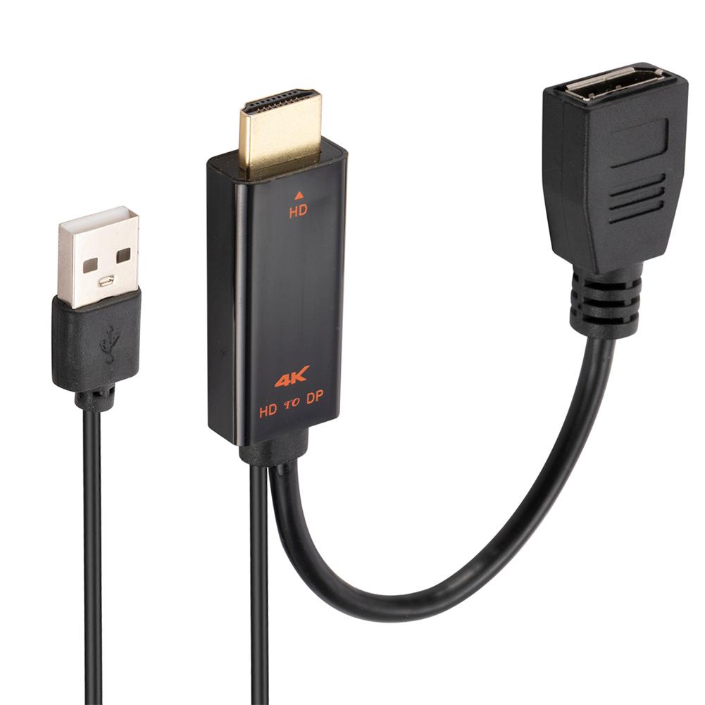 

Кабель-конвертер HDMI-совместимый (папа) - Displayport (мама) 4K@60Гц HDMI-совместимый - DP адаптер кабеля для ПК, ноутбука, PS5, Xbox