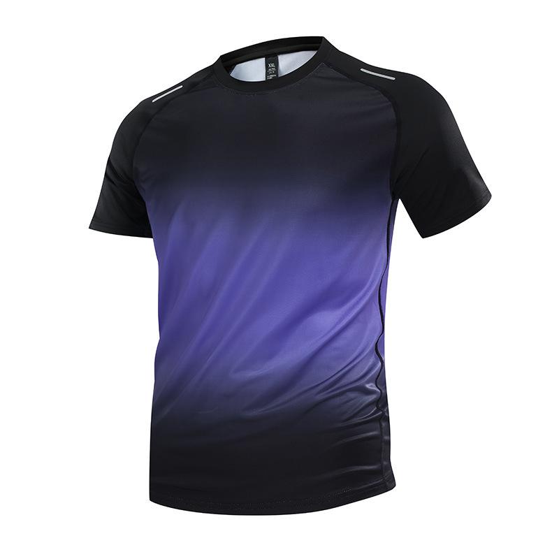 Men's Quick-Dry Tight-Fit Ice Silk Sports T-Shirt for Summer Running, Fitness, Basketball, and Cycling