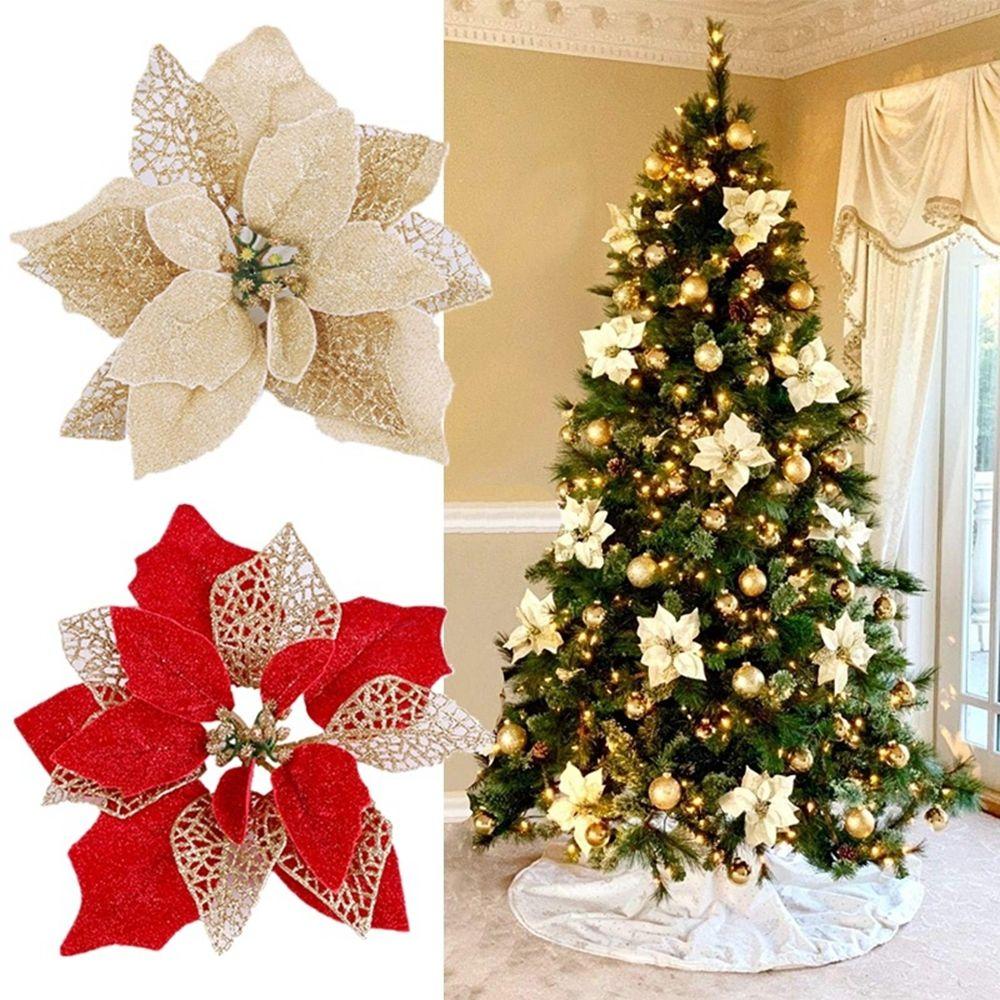 Party Supplies Xmas Tree Decor Artificial Flowers Christmas Decorations Silk Flower Fake Flower