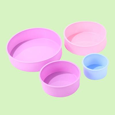 4 6 8 10 colių apvalios formos silikoninė kepimo forma mažam pyragui, mousse, fondanto cilindro forma pyragaičiams, desertams, želė