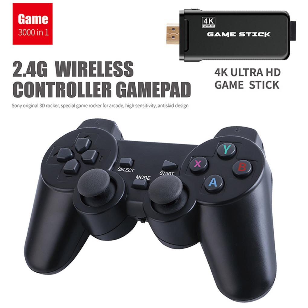 64G 10000 Games Portable 4K TV Video Game Console With 2\.4G Wireless Controller Support CPS PS1 Retro Game Console