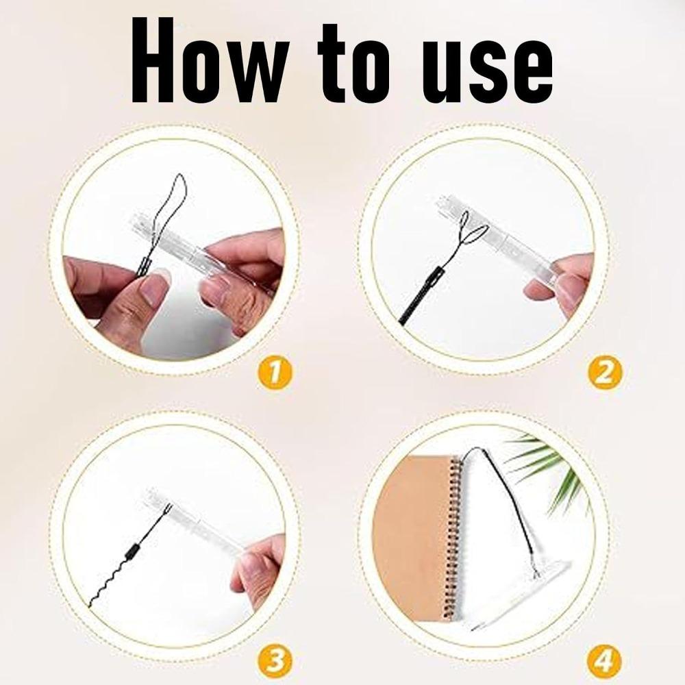 8pcs Elastic Pen Lanyard Retractable Pen Leash Lightweight Stylus Tether Touchscreen