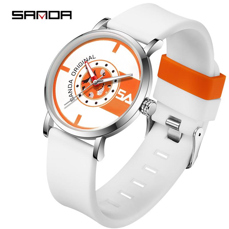 Sanda Fashion Waterproof Luminous Thin Quartz Casual Sports Watch