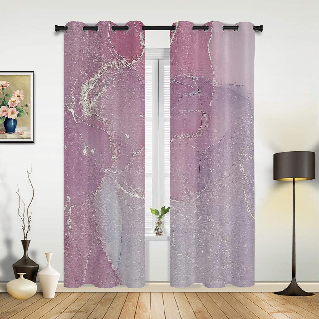 Marmor Farbverlauf Rosa Vorhänge für Schlafzimmer Wohnzimmer Drapierungen Küche Kinderzimmer Fenster Vorhang Moderne Heimdekoration