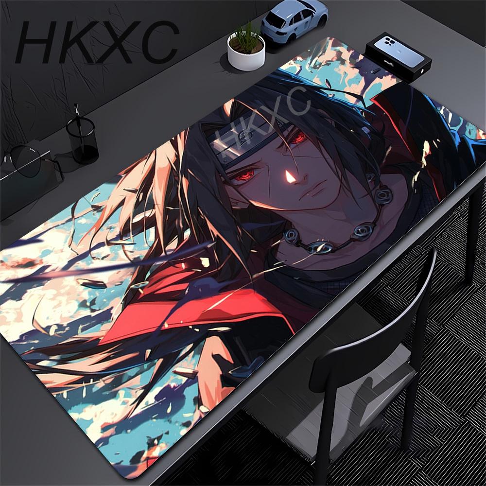 Alfombrilla de Ratón Anime N-naruto Itachi Uchiha Gabinete Gamer Computadora Alfombrilla Grande para Escritorio Teclado Accesorios para Gaming Alfombrilla de Ratón Alfombra Antideslizante