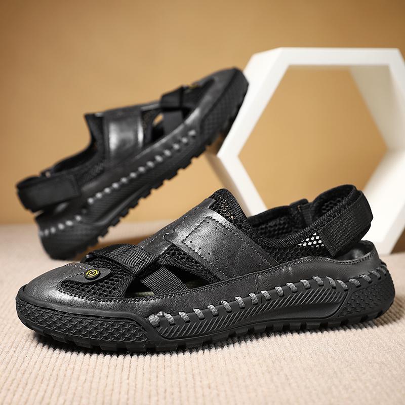 Fashion Men Casual Sandals Handmade Summer Hot Sale Non-slip Outdoor Breathable Loafers High Quality Fashion Beach Wading Walking Shoes