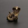 Zodiac Year of The Snake Brass Figurines Decoration Chinese Tea Pet New Year Gift Desk Decoration Animal Souvenir