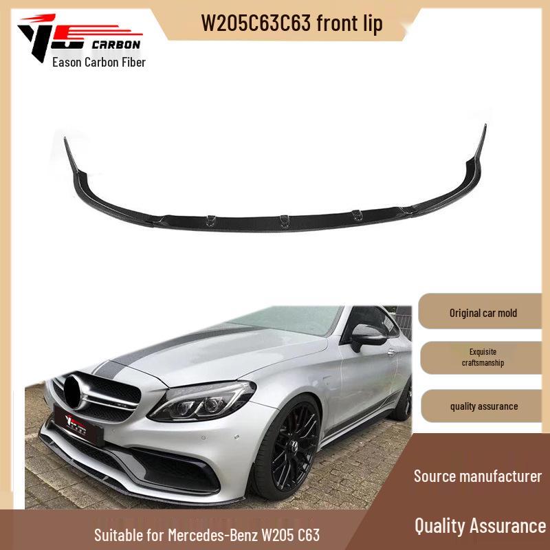 Carbon Fiber Front Lip Spoiler for 2015-2021 Mercedes-Benz W205 C63 Style Modifications