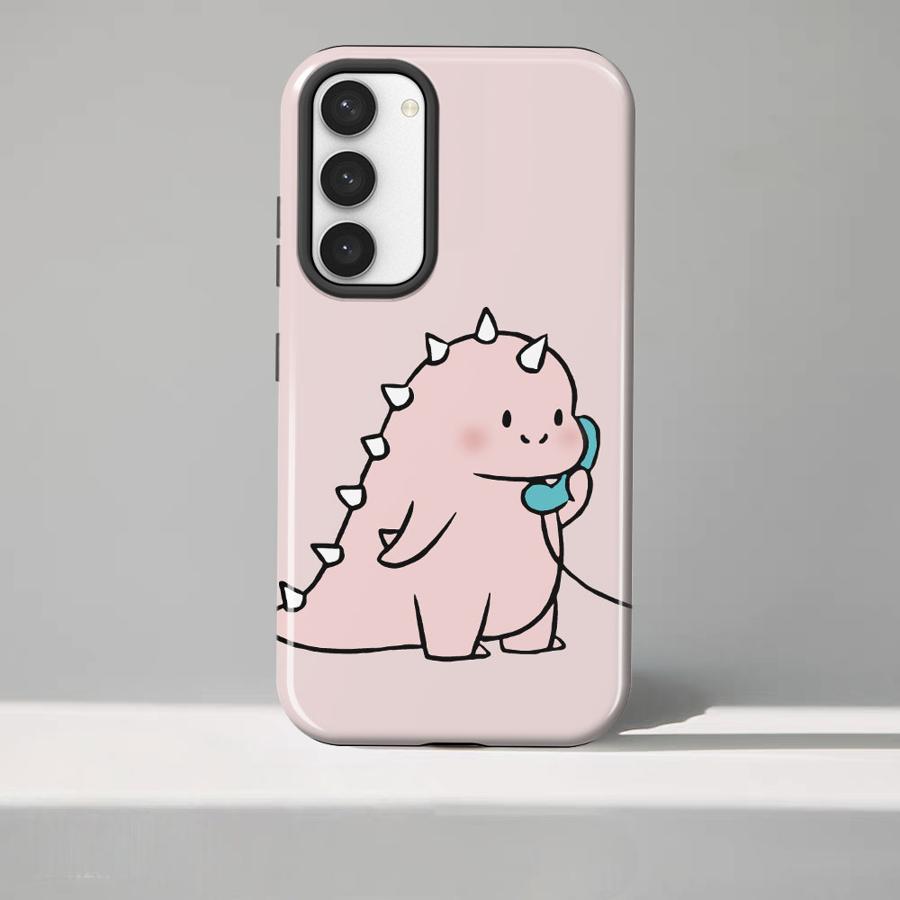 Couple Little Dinosaurs Soft Cover Capa Phone Case for Samsung Galaxy S25 S25Ultra S20 FE A26 S23Ultra S24 Ultra A16 A56 S23 A36