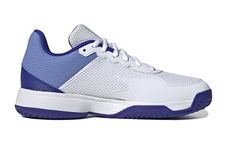 adidas Courtflash Junior Tennis Low Top Kids' Running Shoes Blue Gray Kids' HP9715