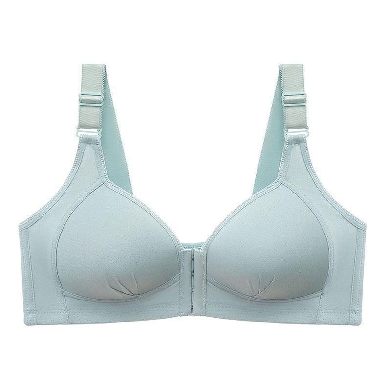 Front Closure Bra Women Gather Plus Size Thin Underwear Without Steel Ring Push Up Bralette Sexy Invisible Sensual Lingerie