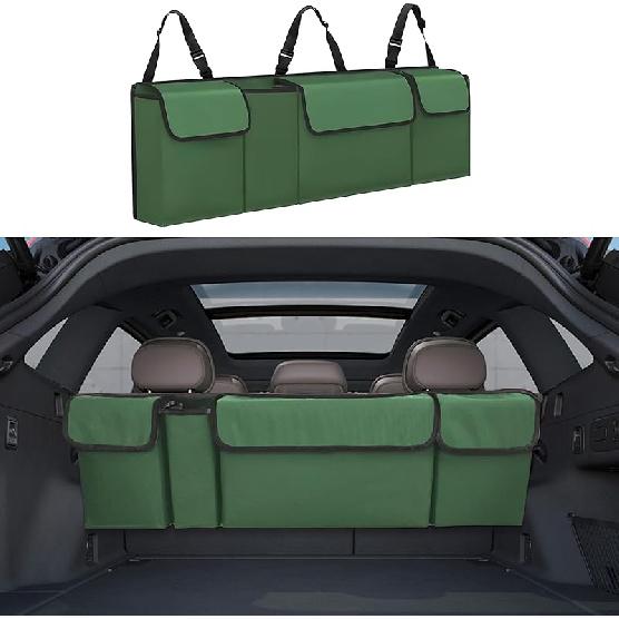 Car Trunk Organizer, Backseat Hanging Large Storage With Adjustable Straps,Waterproof PVC Collapsible Cargo Bag, Car Interior Accessories For Auto