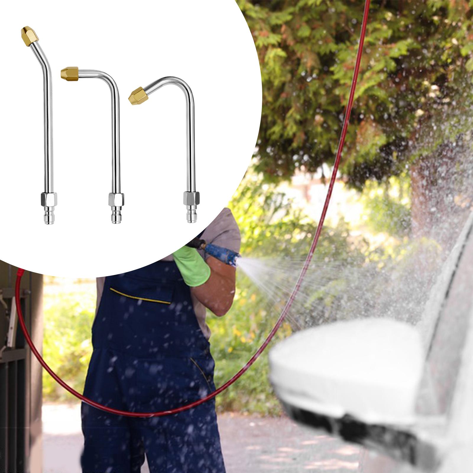 

3Pcs Pressure Washer Extension Wand Spray Wand Power Washer Lance Extension Rod for Windows Chimneys Gutter Car Cleaning Washing серебряный
