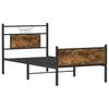 Bed Frame Without Mattress Smoked Oak Finish 80 X 200 Cm Engineered Wood