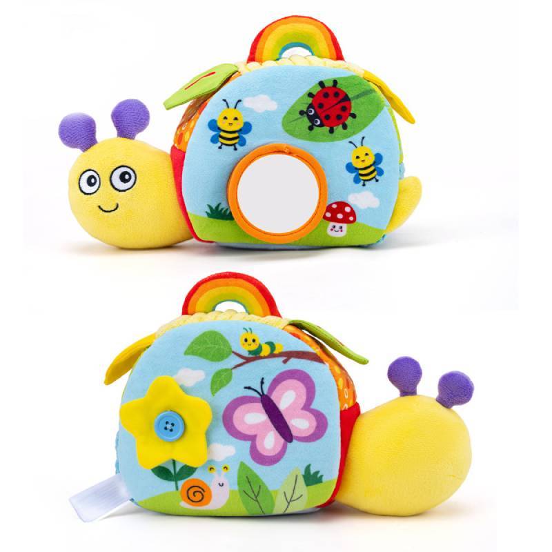 Baby-Schneckenhaus Plüschtier-Set Mit Geräusch und Interaktiven Funktionen Für Sensorische Entwicklung