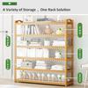 Bamboo Shoe Rack Simple Entrance Shoe Cabinet MultiLayered Storage Large Capacity Shoe Shelf for Space Saving Home Organization