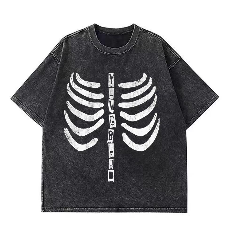 Yungblud IDOLS The World Tour Merch Retro Gewaschenes T-Shirt Herren Damen Hip Hop Rock Kurzarm T-Shirts Übergroße T-Shirts
