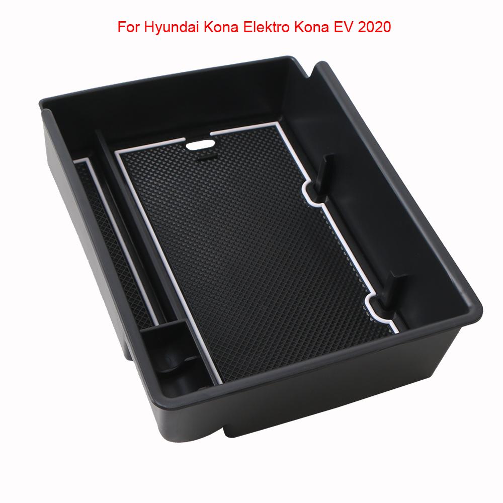 

Автомобільний центральний підлокітник Ящик-тримач для Hyundai Kona Elektro Kona EV Центральна консоль Органайзер Прибирання білий