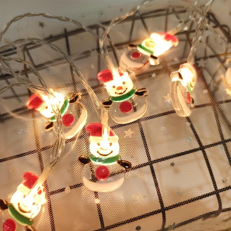 1pc Holiday LED Light String Christmas Decoration with Santa Snowman for Tree Room
