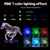 1pc 3D Horse Night Light - USB Powered, Touch Adjustable, Bedroom Atmosphere and Decorative Night Light and Gift.