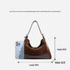 "Women's Retro Suede Tote Bag - Autumn/Winter 2025, Large Capacity, Lazy Style Shoulder Bag"