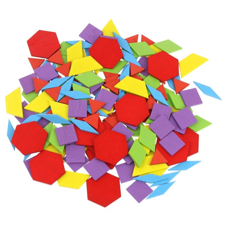 Drewniane Puzzle Układanka Tangram Mozaika Montessori Kształty Kolory