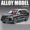 1/24 Die Cast Alloy Car Model, AITO M9, Detachable Wheels, Rubber Tires, Light Music Car, SUV, Children's Birthday Gift
