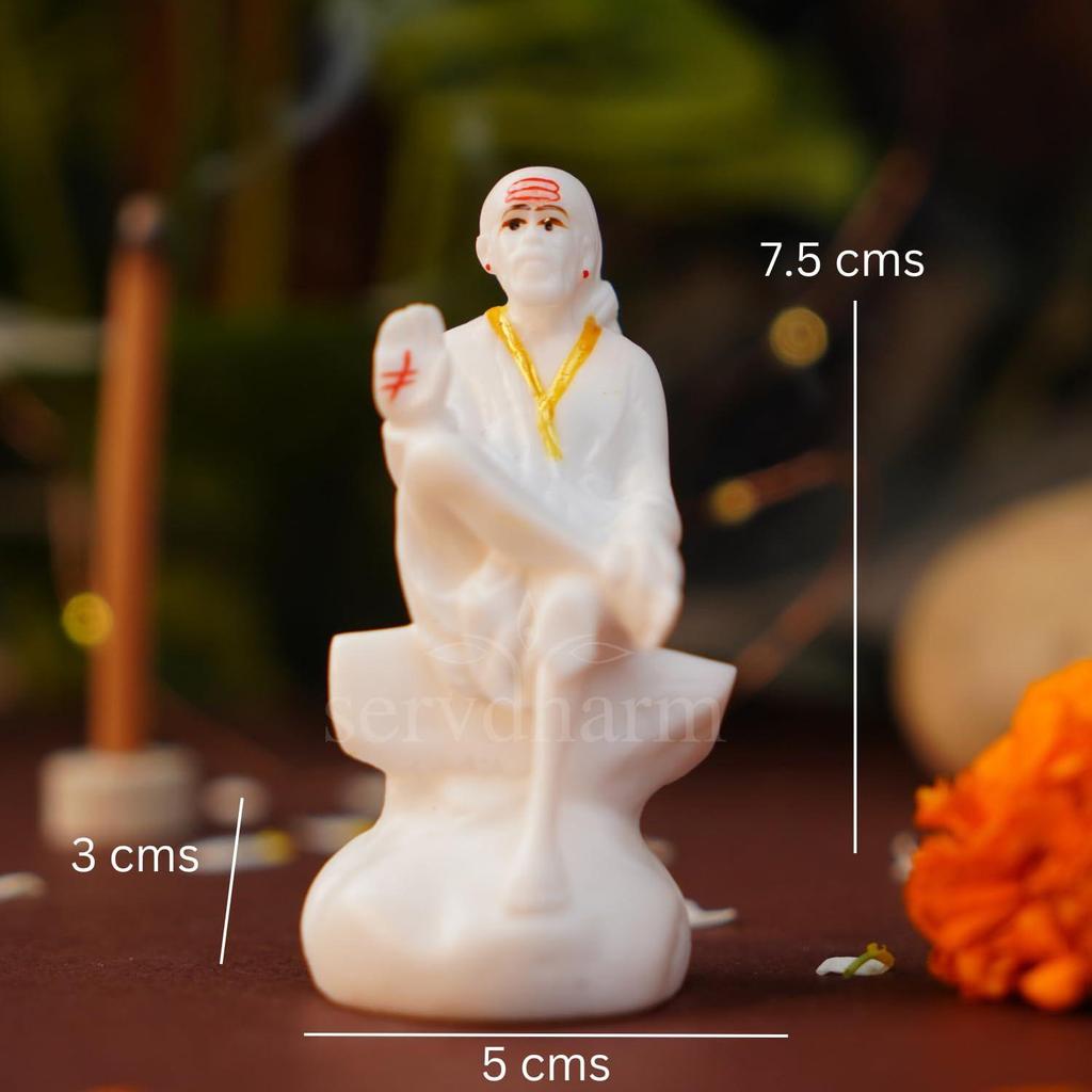 Sai Baba Murti Gud Idol Staty för Heminredning Pooja-rum Kontorsbord & Gåvor (Sai Baba)