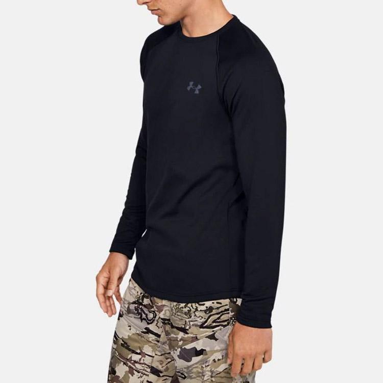 Under Armour Slim Fit Training Crew Neck Fitness Top Men Tops Black 1353349-001