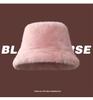 Imitation Fox Hair Plush Hat Female Winter Face Small Thickened Warm Bucket Hat Big Head Circumference Cold Basin Hat
