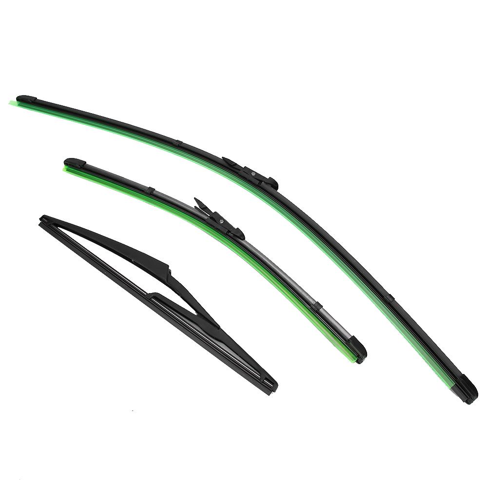 3pcs Windscreen Windshield Wiper Blade Front and Rear Fits for Fiat Grande Punto 199 Hatch