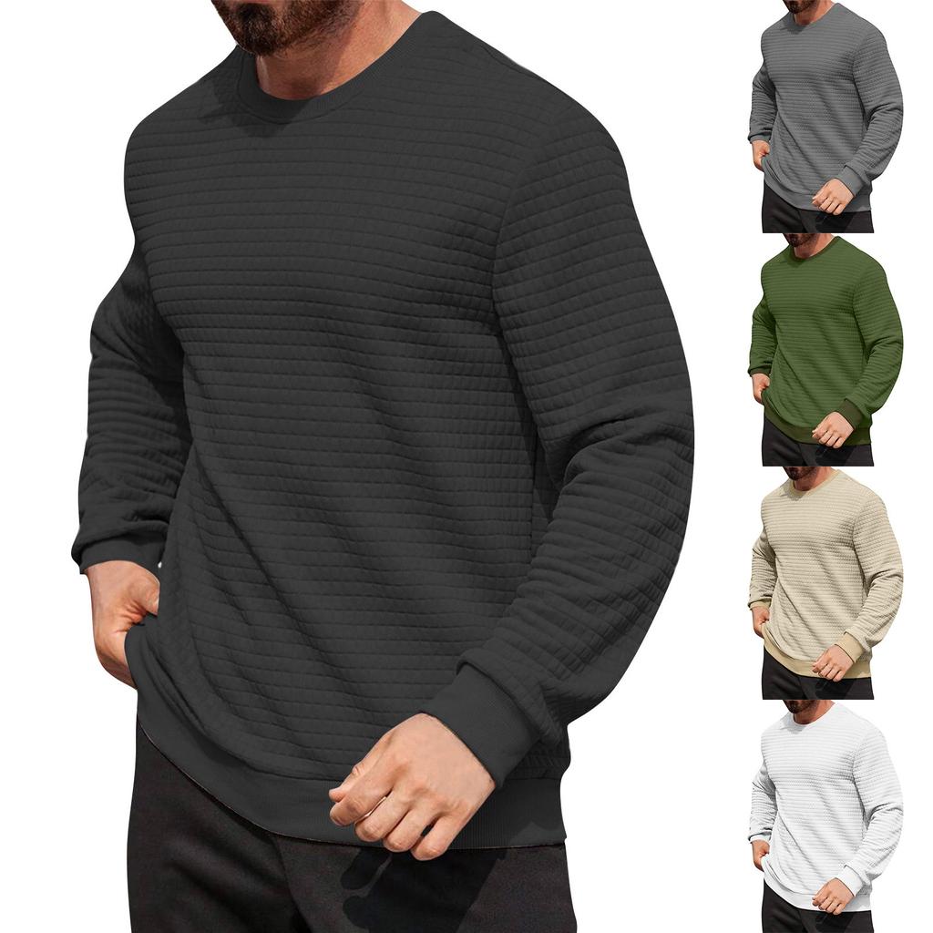 Men's Casual O-neck Loose Cotton Sweater Pullover