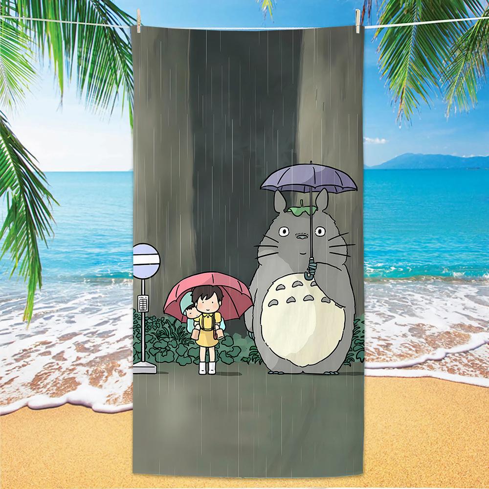 Send Cartoon Animation Chinchilla Beach Towel Microfiber Digital Printing Quick-Drying Beach Towel