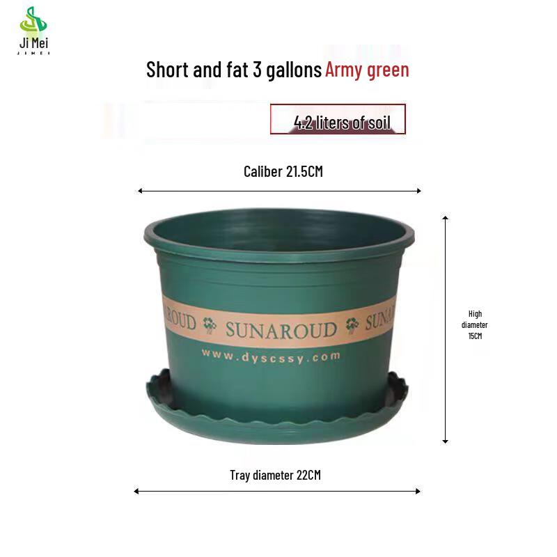 Jimei Plastic Gallon Planter with Tray