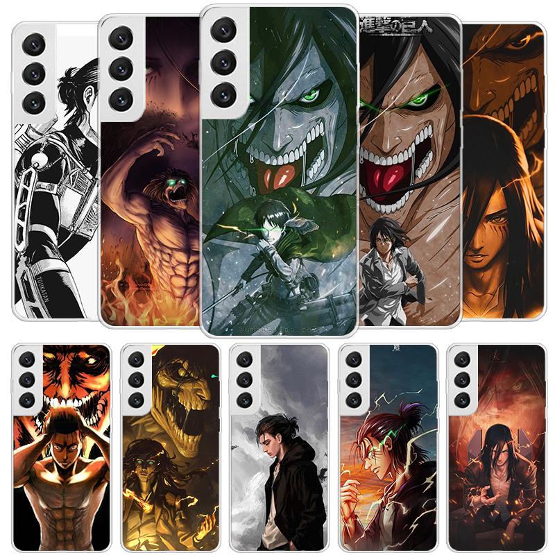 Attack Eren Cover Phone Case For Samsung Galaxy S26 S25 Edge S24 Ultra S23 S22 Plus S21 S20 FE Soft Fundas Shell Galaxy S25 S24