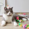 Interactive Pets Cat Toy  Cute Soft Fleece Colorful Feather False Mouse Funny Playing Training Supplies for Kittens Cats