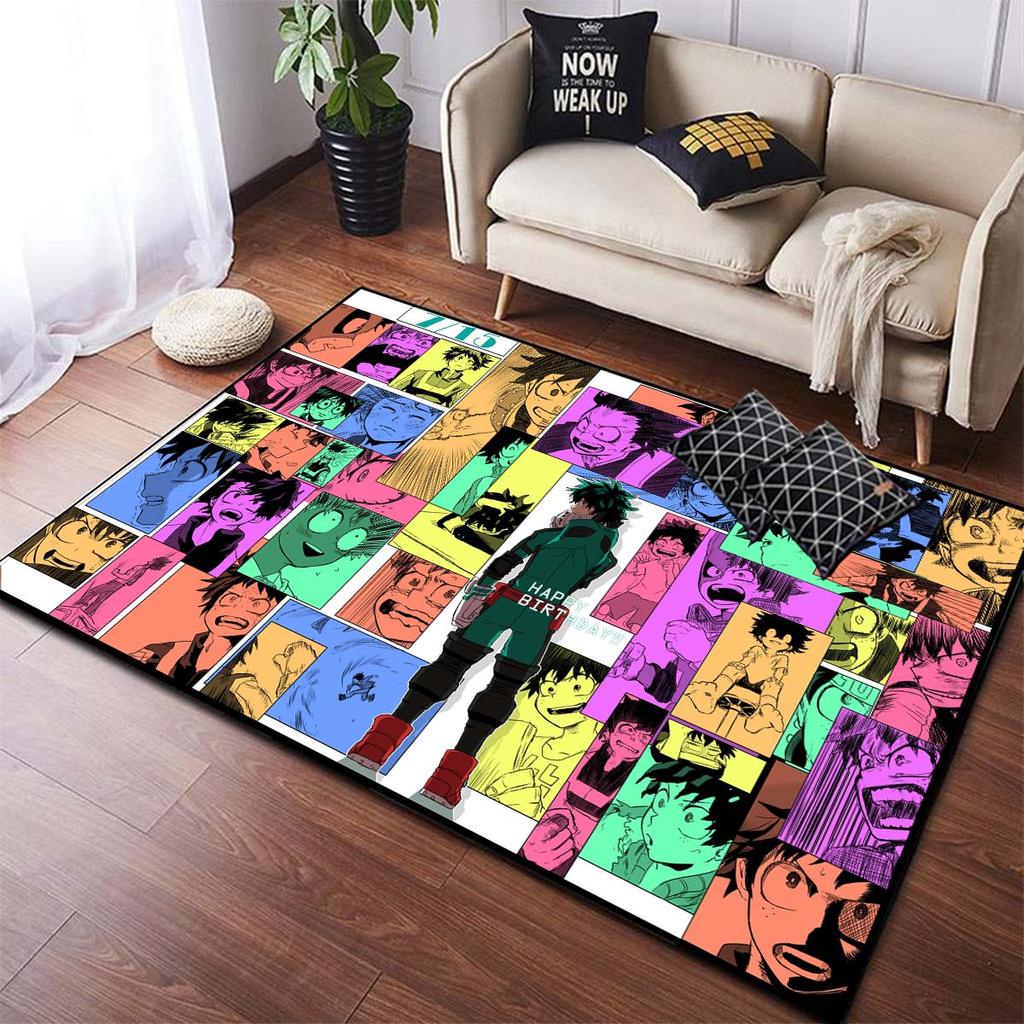 Cartoon Anime Carpet for Living Room Bedroom Rug My Hero Kitchen Kids Door Unslip Floor Mats Birthday gift photography props Rug