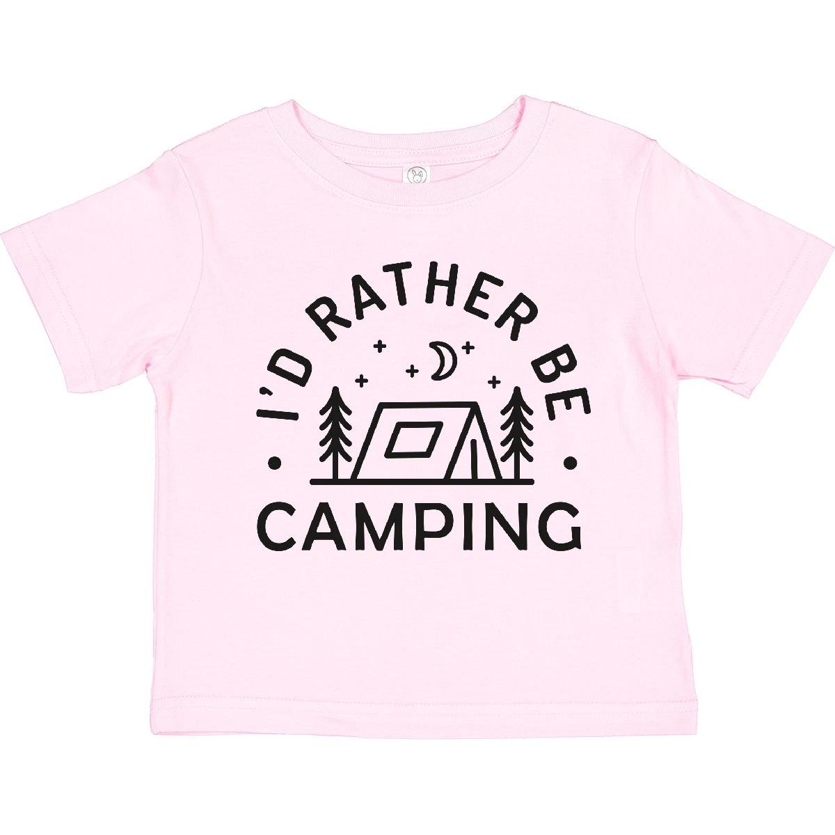 Inktastic I d Rather Be Camping Toddler kids boys T-Shirt Tent Camp Moon Stars Child Kid 110