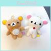 Adorabile Peluche Orso Rilassato Portachiavi Morbido Corto Peluche Personaggio Cartone Animato Regalo