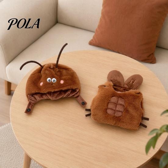 1 Set Funny Cockroach Pet Costume, Adjustable Headgear And Sleeveless Tank Top, Plush Cozy Outfit for Small Medium Dogs Cats Party Wear Sale Goods