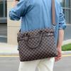 TS JYL laptop bag,Plaid Men Briefcase Fashion Large Business Laptop Shoulder Crossbody