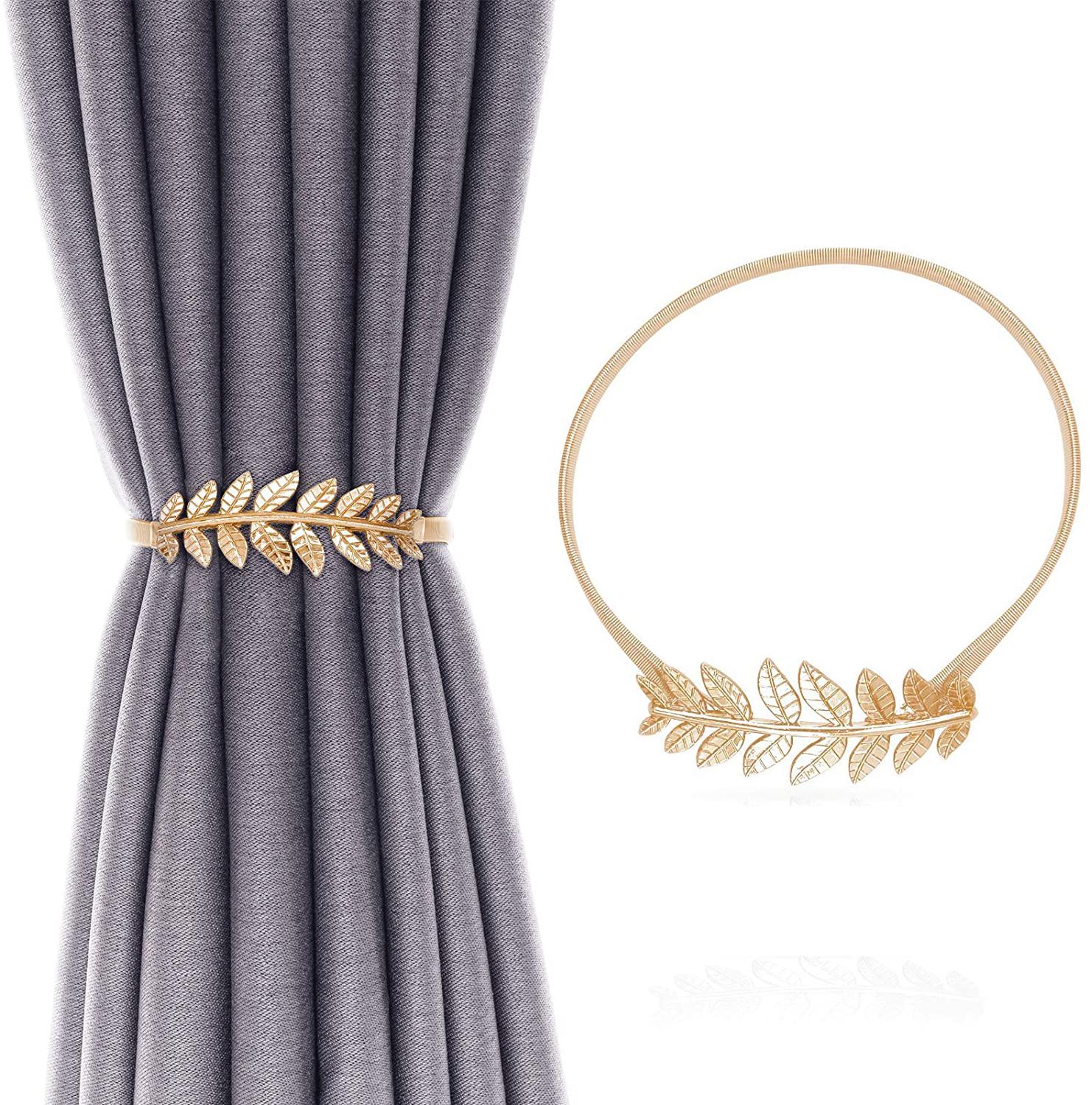 

Подхваты для штор из пружинной веревки, сплав, эластичные подхваты для штор, декоративные подхваты для штор, золото лист