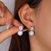 European and American Fashion Simple Temperament Size Disc Full of Diamonds Transparent Zircon Inlaid Bridal Stud Earrings 2026