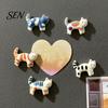 Decorative Fridge Magnets 5Pcs Cartoon Cat Refrigerator Magnet Set, Hand-painted Kitten for Kitchen Gadgets Locker Whiteboard, Decoration Accessories,