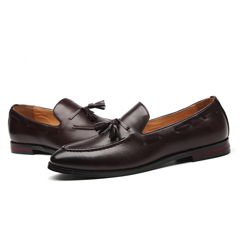 Shoes men's shoes spring British Korean version men's casual leather shoes Doudou shoes men's summer men's leather shoes one piece 2025