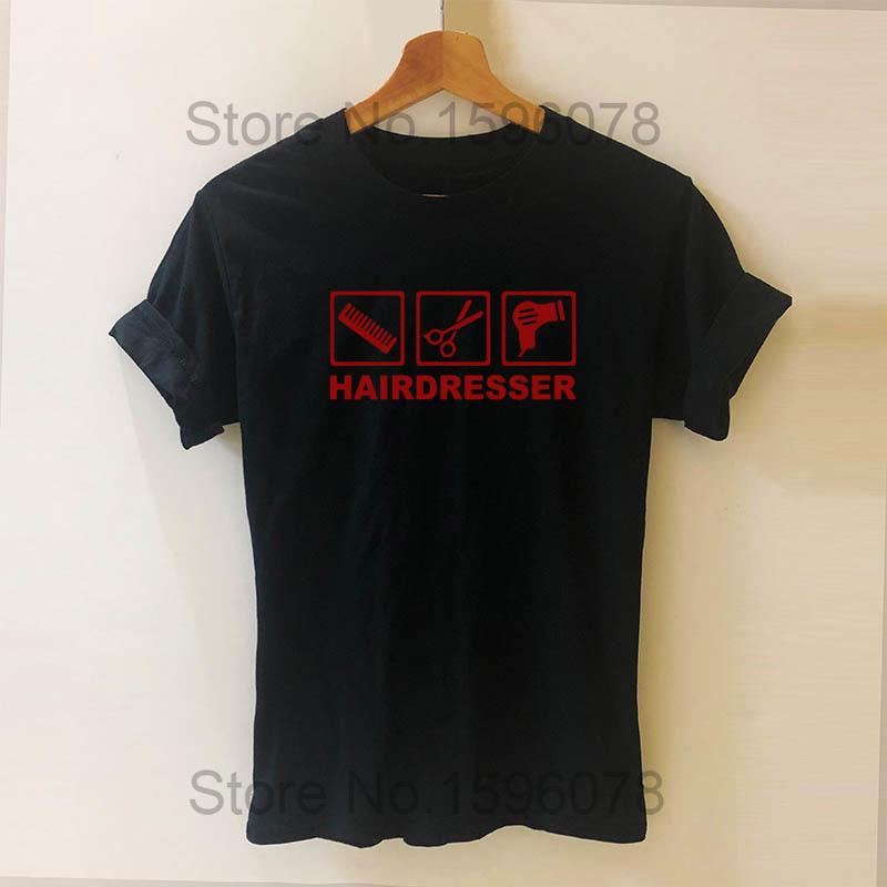 Barber Weapons T Shirt Women Short Sleeve O-Neck Cotton Heartbeat of Hairdresser T-shirt Girls Woman Scissors Clothing Tops