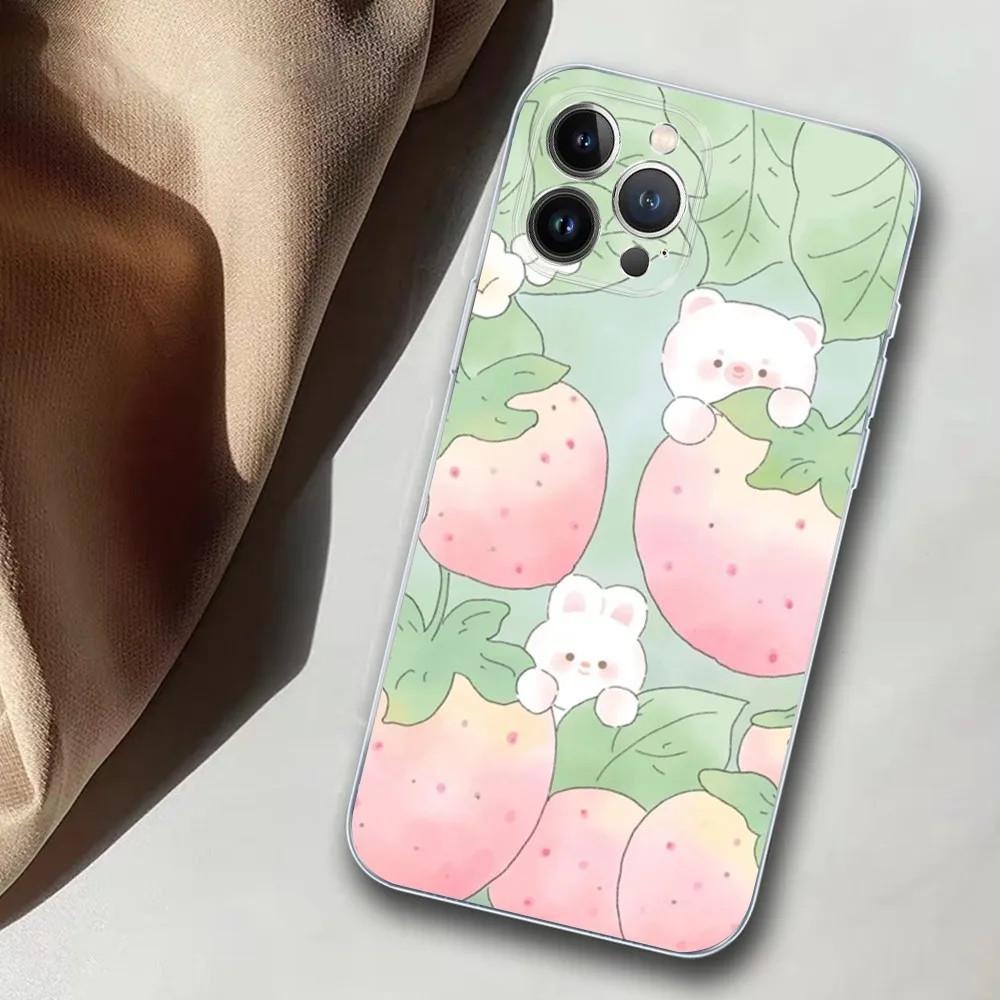 Husă pentru telefon mobil iPhone15 Pro, husă pentru telefon mobil cu iepurași drăguți și prietenii lor, trimiteți poze.