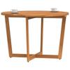 Outdoor Dining Table Round Ø110 X 75 Cm Solid Acacia Wood